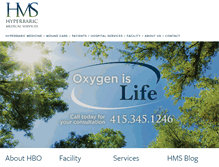 Tablet Screenshot of hyperbaricmedicalservices.com